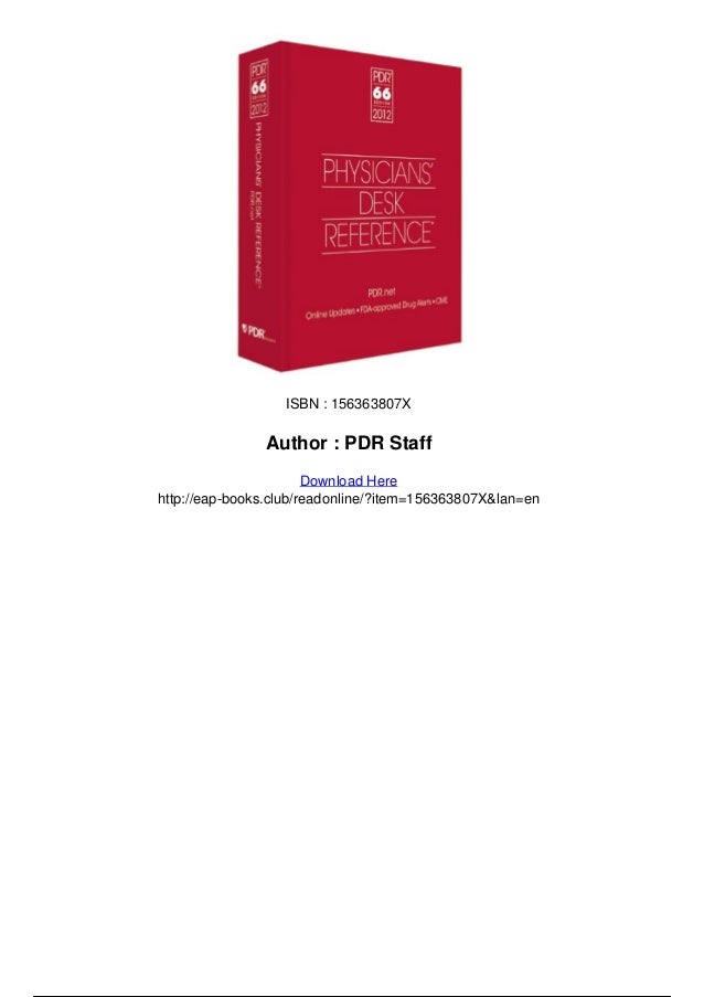 physicians desk reference pdf free download