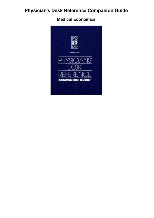 Physicians desk reference companion guide pdf