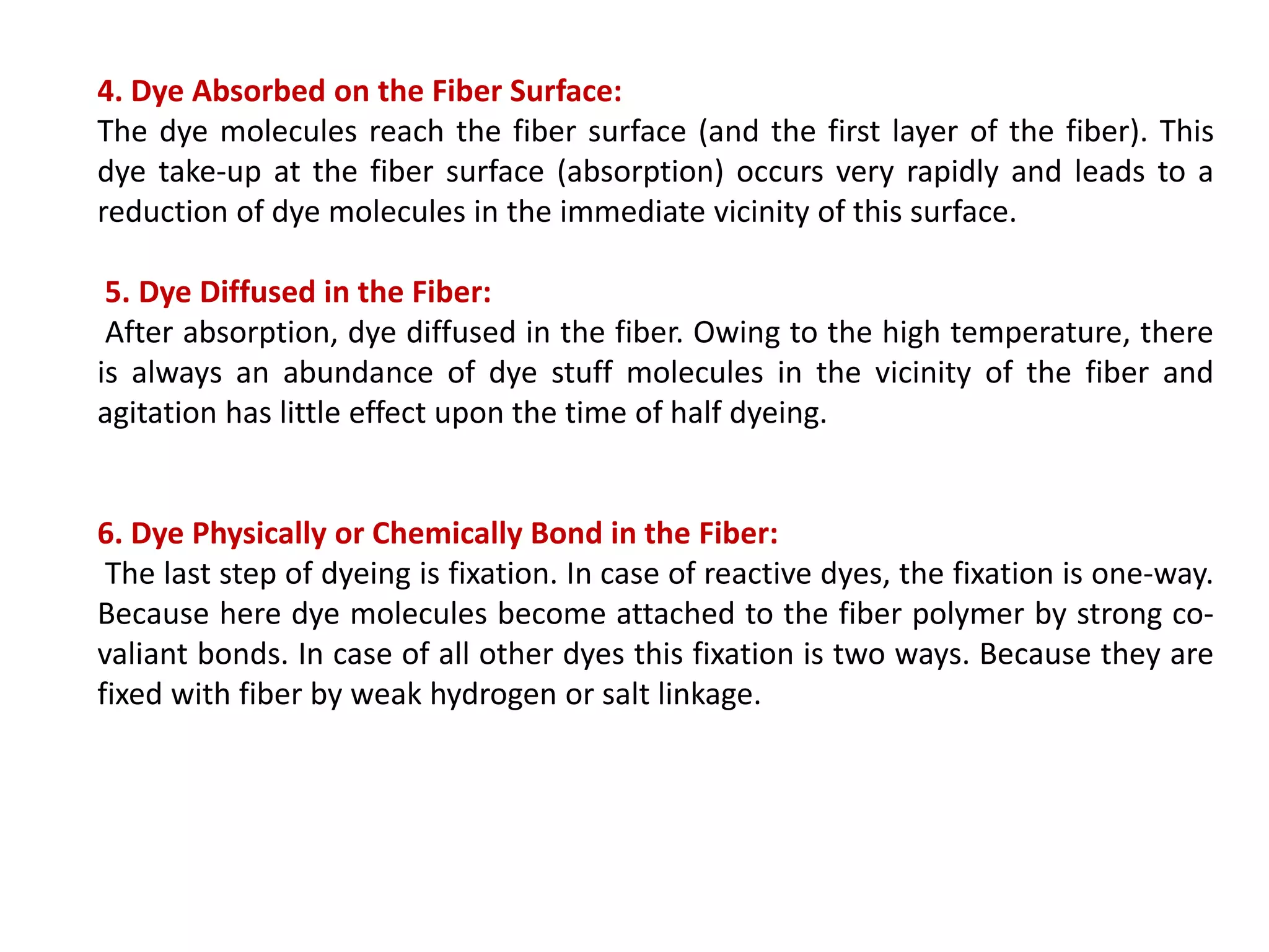 Physico chemical aspects of the dyeing process | PPTX
