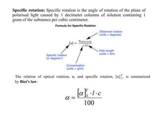 Specifiic Rotation Formula Physicochemical Properties of Drug Molecule.pptx