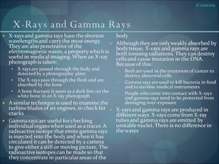 X-Rays and Gamma Rays 