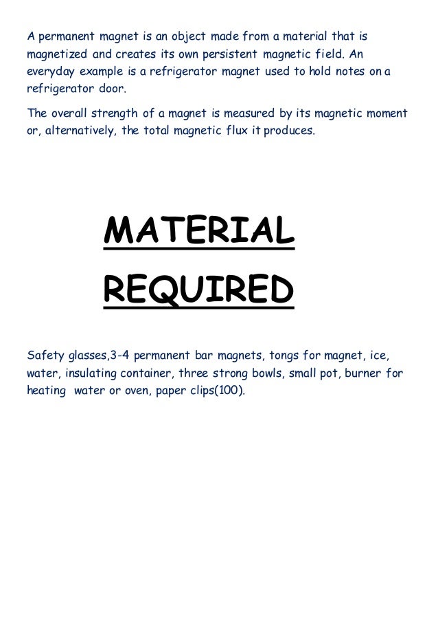 what is a bar magnet made of