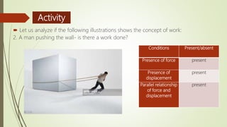 Work Problem Examples Physics Physics: work, force and energy | PPTX