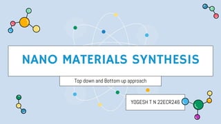NANO MATERIALS SYNTHESIS
Top down and Bottom up approach
YOGESH T N 22ECR246
 