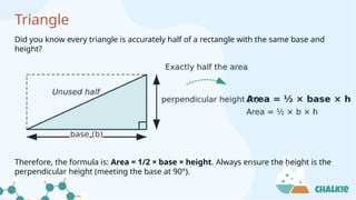 Comprehensive Guide to Calculating Area of Geometric Shapes | PPTX