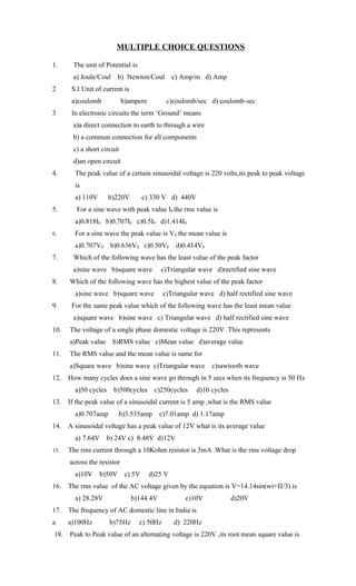 Physics  entrance exam- bits