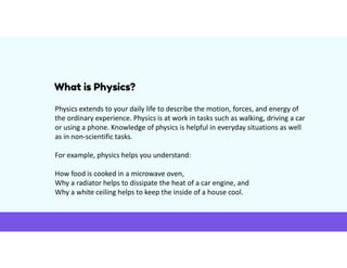 PHYSICS-IN-DAILY-LIFE (explanations on we do it) | PDF