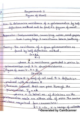 Physics practicals class 12 cbse | PDF
