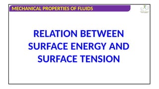 Physics - XI - Mechanical Properties of Fluids - Surface Tension.ppt