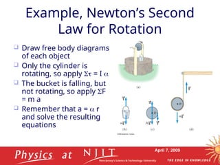 Physics 106: MECHANICS - ROTATIONSL DYNAMICS | PPT