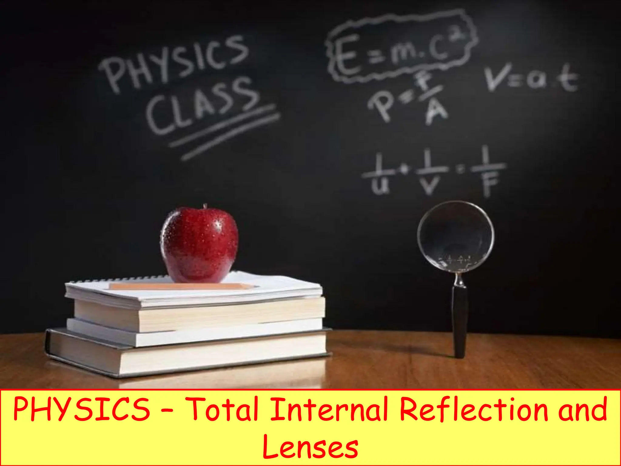 PHYSICS – Total Internal Reflection and
Lenses
 