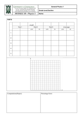 Physics 1 module 1 b lab | PDF