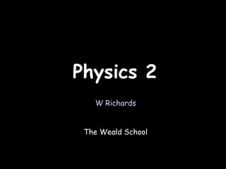 04/25/16
Physics 2Physics 2
W Richards
The Weald School
 