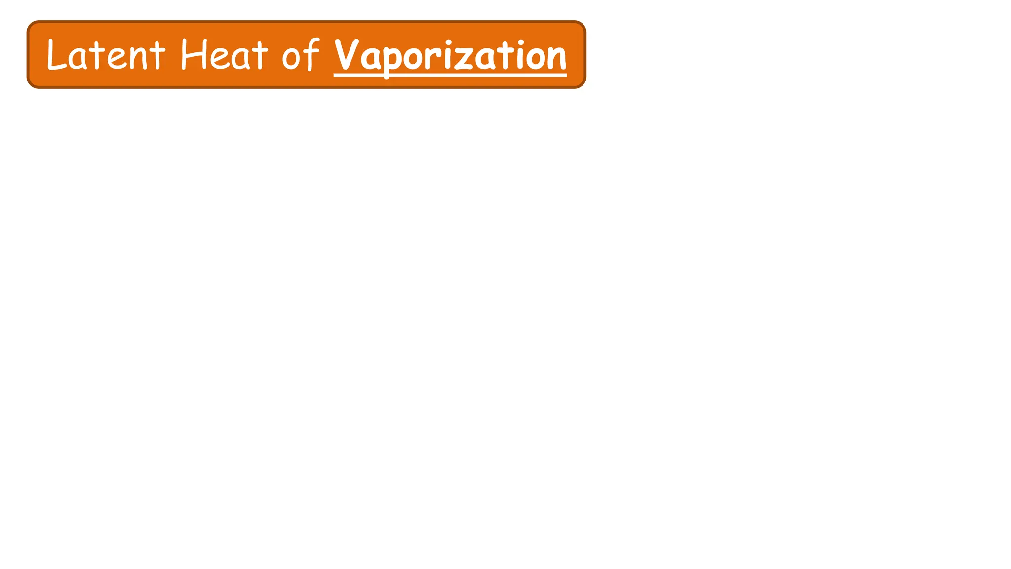 Measuring the
specific latent
heat of
vaporization of
water.
Latent Heat of Vaporization
 