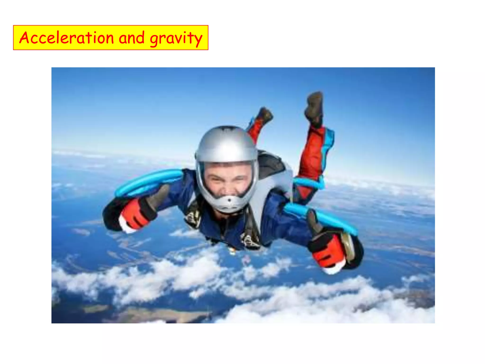 Acceleration and gravity
 