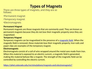 Examples Of Temporary Magnets Physics 25 - Simple phenomena of magntism.pptx