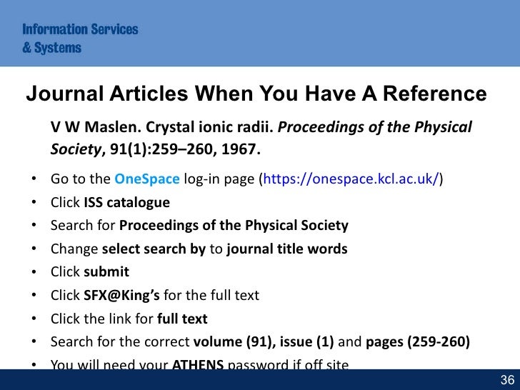 Physics literature search