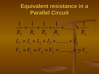 Equivalent resistance in a Parallel Circuit 