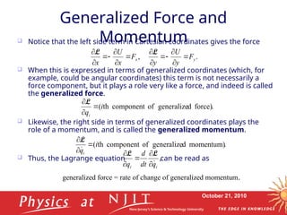 Physics 43Lecture 15 Lagrange’s Equations.ppt