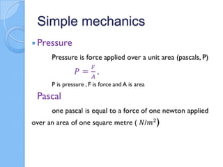 Simple mechanics

 