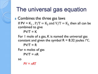 The universal gas equation

 