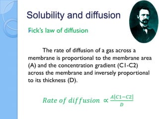 Solubility and diffusion

 