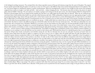 in the biological centrifuge instrument. The centripetal force also releases equivalent amount of hot gas with immense energy from the centre of the galaxy. The erupted
hot gas expands exponentially along the galactic axis and once it comes out of the centre it take different shape (most common being spiral shape for active galaxies). This
two- way process happens in simultaneous sequence in perfect synchronization. When the centrifugal gravity reaches its crest /troughs the spin reverses and centripetal
antigravity force reaches its troughs / crest back and forth… back and forth… without changing the axis. This becomes clear when we look at the picture of a spiral
galaxy taken by Hubble’s Telescope. The same spiral we can visualize as going in and coming out only the spin reverses. As in electromagnetic field if we change both the
direction of electric/magnet they do not change the flow similarly here also there is no visible impact but the pulsar effect are detected. When the out coming hot gas
cools down little, it forms nebulae where further stars and other stellar formations take birth. While cooling down, the gravity starts once again getting stronger, to avoid
the gravitational collapse, huge volume of hot gas speeds up the nuclear fusion reaction and settles down to a certain orbit keeping aside its critical mass into a son black
hole. So Black Hole is not formed after death of a second generation star, but it is formed at the very birth of any active object in the universe. Yesterdays son become a
father and the father becomes grandfather and so on everybody one step up….Unlike earthly father-son relation they are not short lived; black holes being the seeds for
universal life, they both are eternal, only difference being one evolved little earlier than the other from the eternal space-time. This father-son relationship may raise
question like, who is the grand most of all fathers. Whether he is one alone or he has some brothers too? Does today’s son visit him periodically? Actually in space time
these are non questions, as long as the galaxies are connected through space filaments they are part of the whole family. It may not be a miracle if we see that seven
galaxies orbits around a central galaxy to make a strong octet bond among the eight galaxies forming a local group, similarly a cluster of galaxies, similarly a super cluster
and so on….and the Universe as whole rotating an universal black hole. The problem of missing mass as calculated by Zwicky can be solved by rotation of galaxies. As
the galaxies are not receding at its own will, they have very less control on their velocity, path. Which path they choose if it is decided by gravity then it is not impossible
that gravity will give them mostly curved path as seen elsewhere among the stars. But our telescopes have not seen any such path. In presence of tunnel vision our
telescope cannot clearly detect the path of a galaxy as it appears to be clear in case of a star in a galaxy, where the spirals itself shows the path. But galaxies have to
maintain far greater distances among them relative to the strength of their gravity. This huge space between two galaxies makes it impossible to focus two galaxies to
study their relative movement relative to their position at one frame. To make an idea of their motion from two different real positions taken from a larger distance
frames at two different times, the gap between those two times has to be very large relative to our earthy time scale. But as the early days astronomers, by just keeping an
eye on the night sky generation by generation kept on adding new constellate, newer galaxies which part form of our today’s view, similarly keeping an eye on today’s
telescopes for a fairly long period of time will show some movement among the galaxies, a hundred years time is too less to grasp their path. What immediately we can
do, we can fix the missing mass problem by taking a component of the gravity from continuous gravity chain. We cannot isolate a galaxy from the universe to test known
gravitational laws, obvious result will be missing mass problem of a magnitude of 273 multiples relative to actual mass of the galaxy. To confirm rotation of galaxies we
can visualize Hubble’s observed recession from relativistic angle. The recession is not perpendicular but it has a sideways movement. From this sideways movement if we
are able to calculate the curvature with respect to distance equivalent to estimated age of that galaxy and if this curvature eventually comes to be more than 1 then the
galaxies must be rotating to some central object not necessarily the centre of the universe but a central mass points of the filaments. If we add a few central mass points
we shall get a spiral axis of rotation of galaxies with same spin, and there shall be as many spiral axis as the number of galaxy in the early universe. In one such spiral axis
all the father and son galaxies shall appear in order of their age from outer to centre. At any point of such spiral axis the centrifugal force due to gravity and centripetal
force due to anti gravity balances each other by summing up their vector components both inward and outward space time. The intersection point of two such spiral
axis we know as Worm Hole where galaxies do some space time adjustments or gravitational correction. Now let’s see how a galaxy evolutes and why. The reason why
can be worked from variable ga/Ga model of Newton’s law of universal gravitation. Earlier we have seen that there cannot be stability of universal kind of superstructure,
which also mathematically proved by Friedman from general relativity equations. The whole universe becomes unstable as it losses energy. If this energy is not refilled
then it should collapse. Where to get energy? The answer is a question itself, where from universe get energy? Yes, it is atomic energy stored in mass in E = mc2 form.
Where to get fresh mass? All the available mass is allocated. A little portion can be recycled from the mass released by atomic energy in the past which are still in the
 