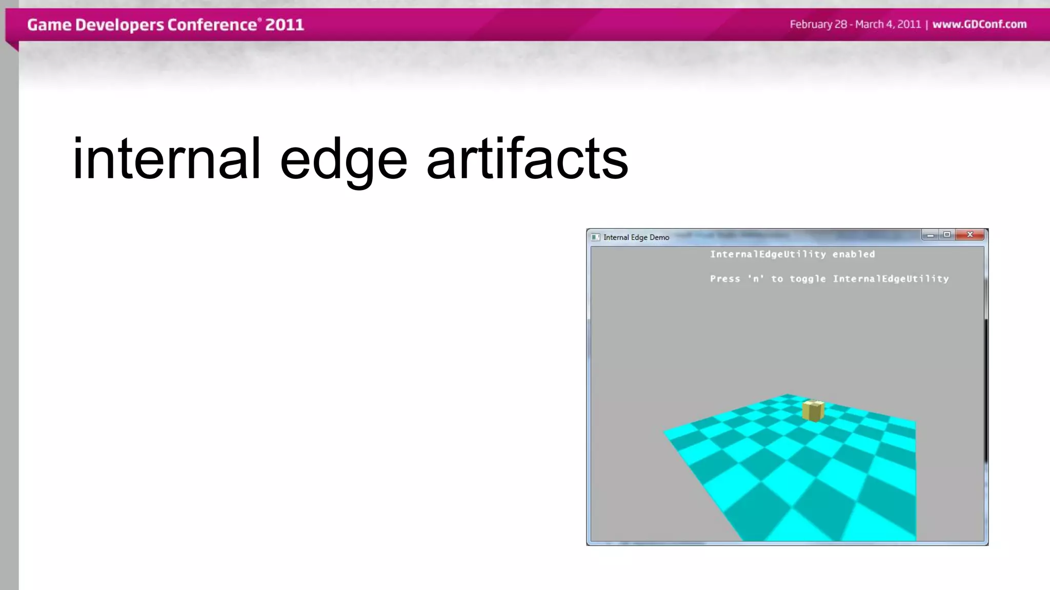 internal edge artifacts
 