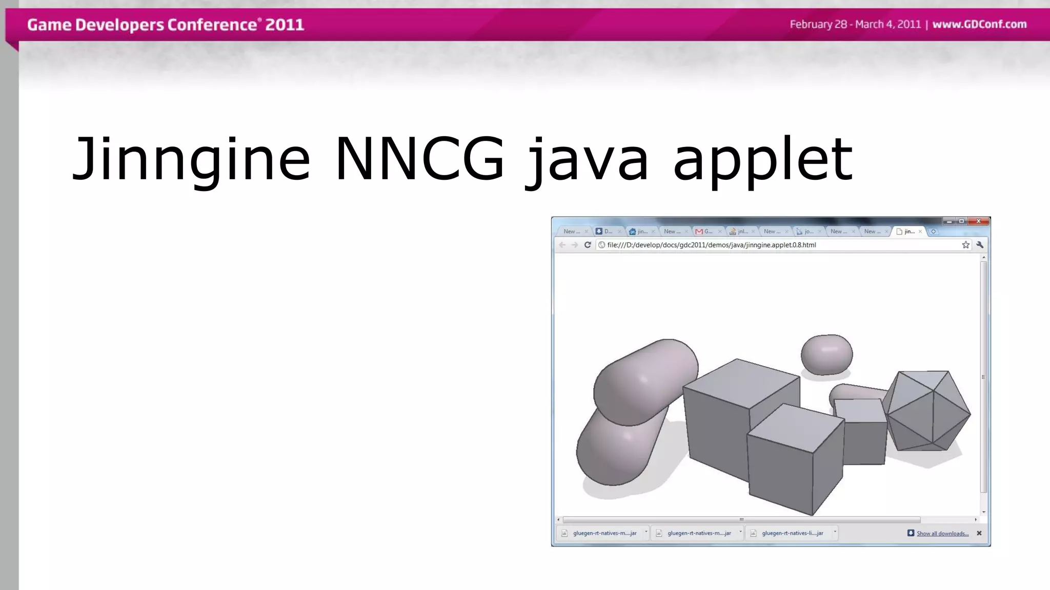 Jinngine NNCG java applet
 