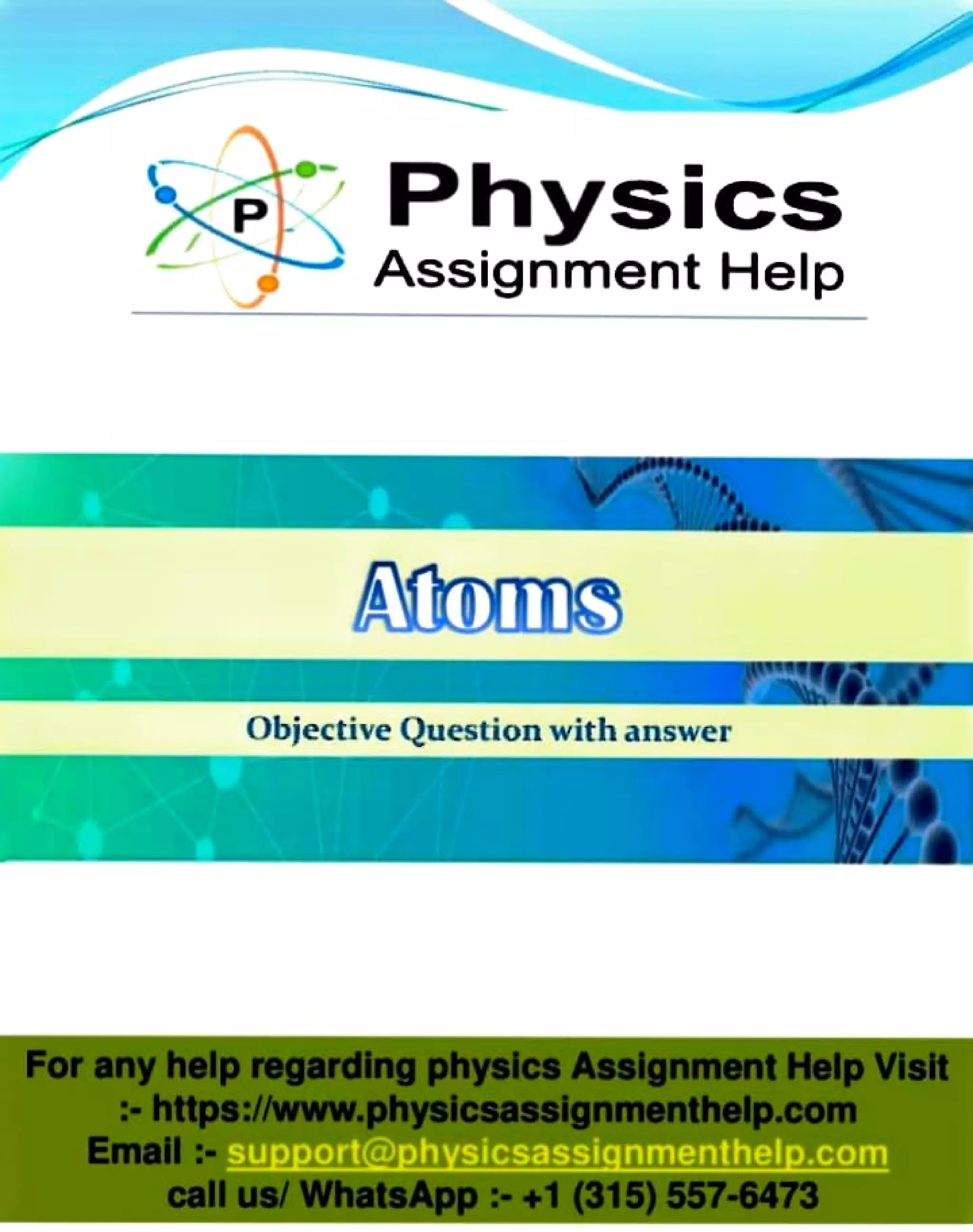 physics assignment help- Atoms | PDF