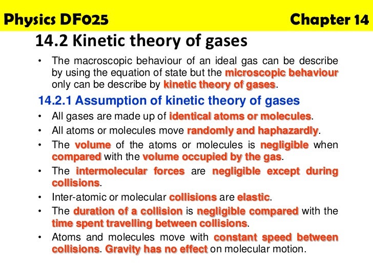 Physics Chapter 14 Theory of Gases