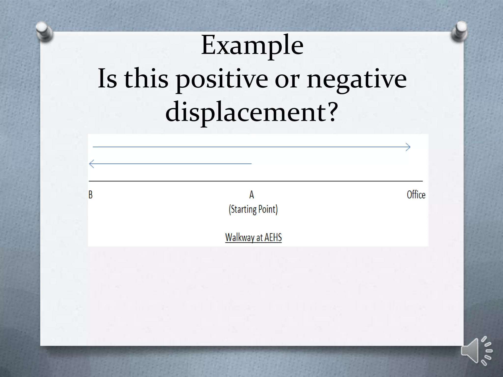 Example
Is this positive or negative
       displacement?
 