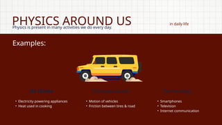 Physics in Daily Life Presentation in Red and Blue Illustrative ...