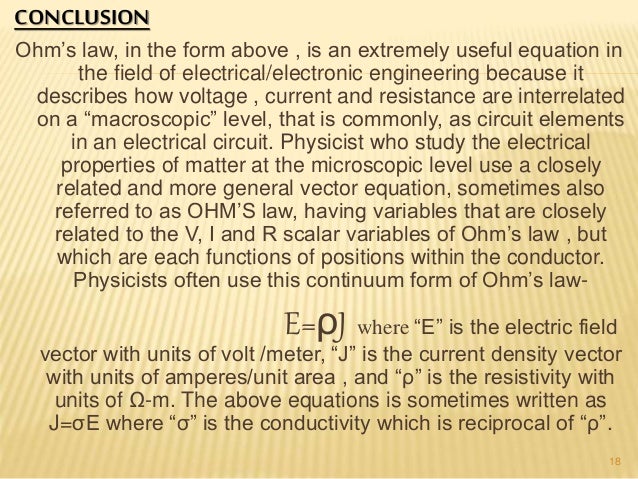 Physics investigatory project on Ohm's Law