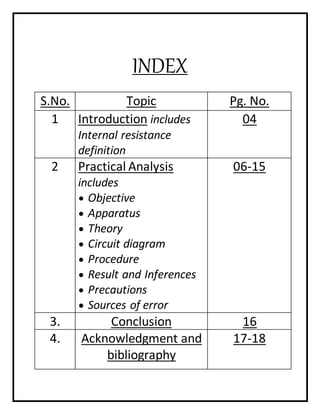 Physics investigatory project for class 12 | PDF