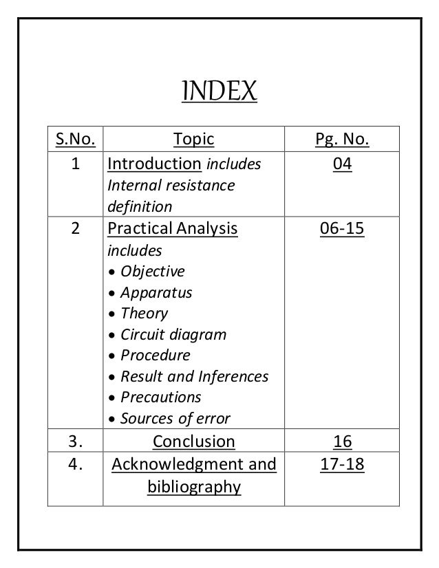 Physics investigatory project for class 12