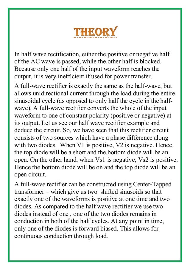 dc power rectifier Physics investigatory project KV dc power rectifier Physics investigatory project KV