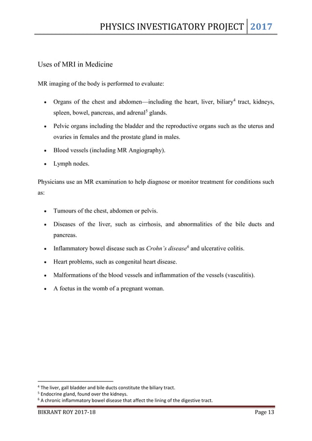 Physics Investigatory Project Class 11 & 12 | PDF