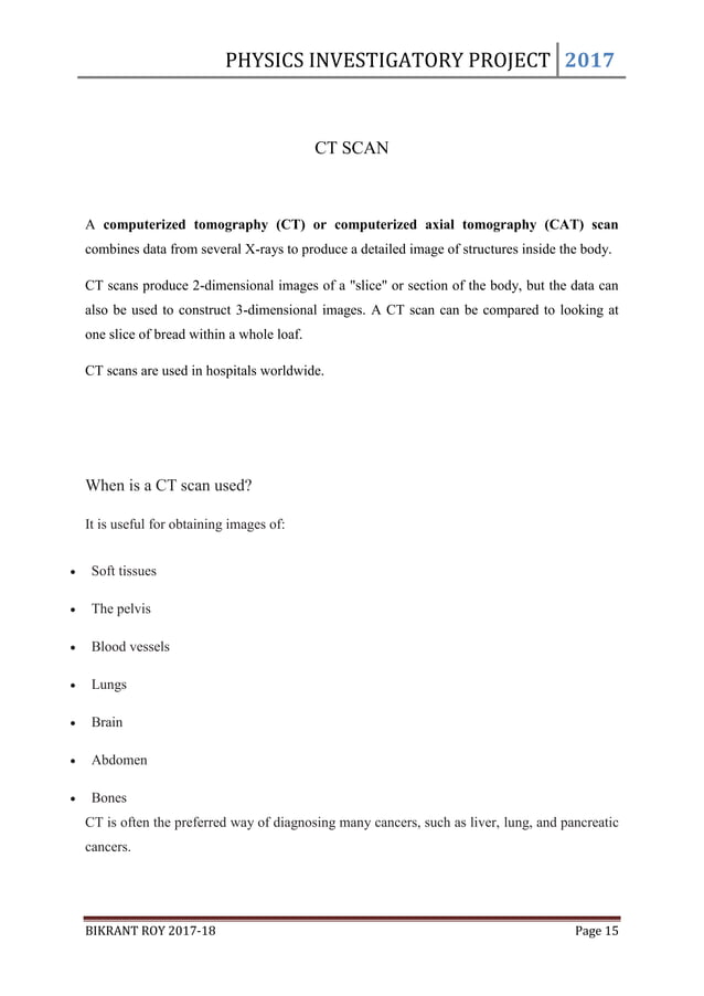 Physics Investigatory Project Class 11 & 12 | PDF