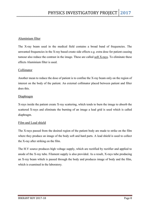 Physics Investigatory Project Class 11 & 12 | PDF