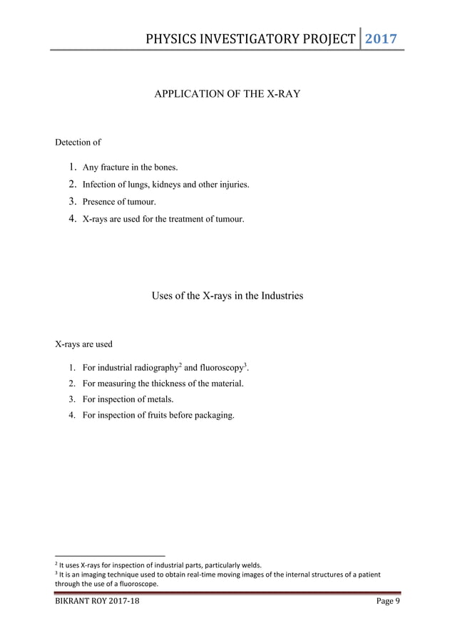 Physics Investigatory Project Class 11 & 12 | PDF