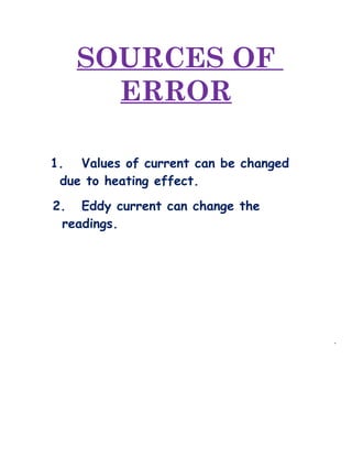 Physics Investigatory Project | DOC