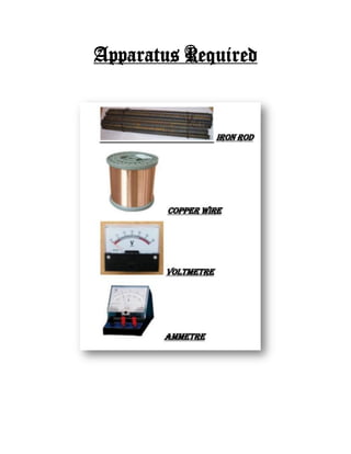 Apparatus Required
 