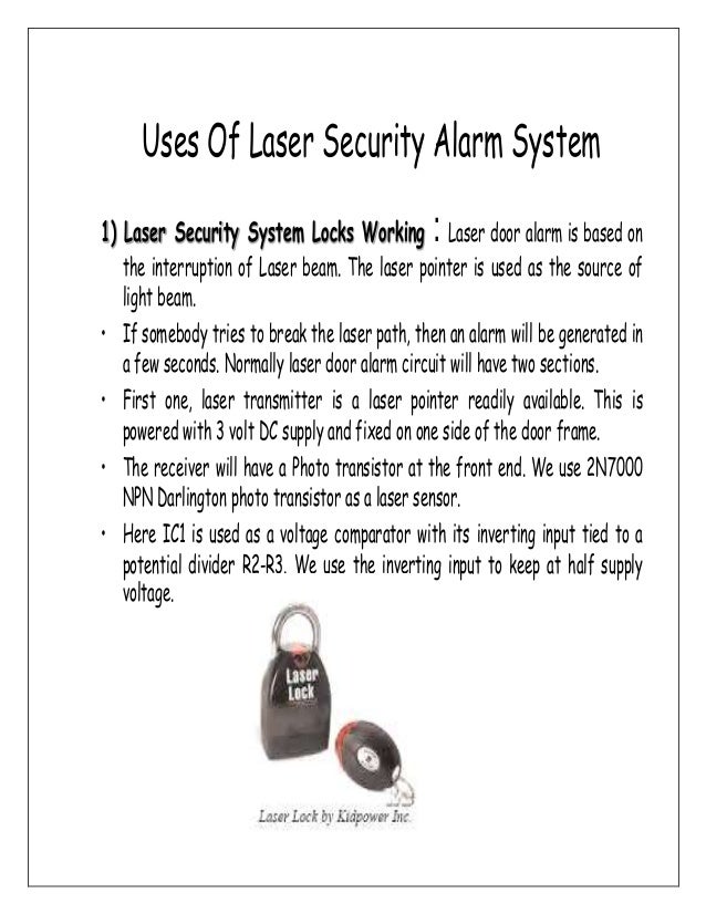 laser security alarm (Physics investigatory project 12)