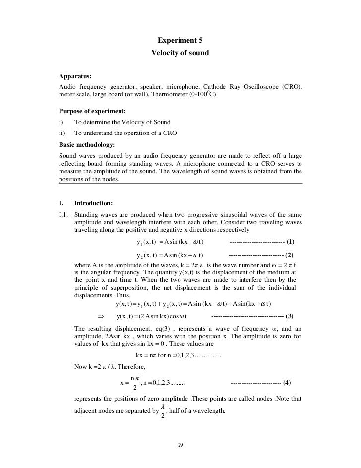 Cro experiment lab manual