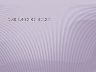 1.39 1.40 2.8 2.9 2.22
 