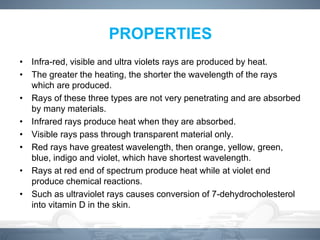 Physics of Heat Radiation and electrotherapy management | PDF