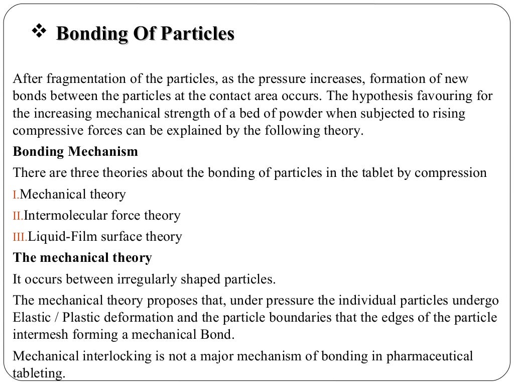 Physics of tablet compression