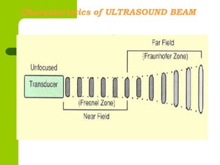 • Axial Resolution
▫ The minimum separation
between structures the
ultrasound beam can
distinguish parallel to its
path.
▫...