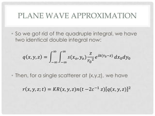 Wave Approximation Formulas Physics of ultrasound imaging | PPTX